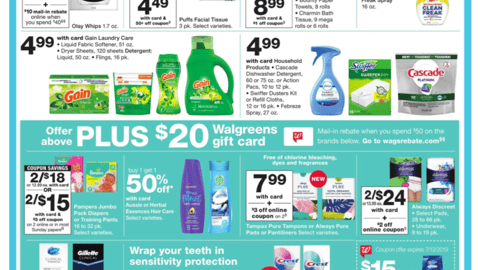 Walgreens P&G Balance Rewards/Rebate Feature